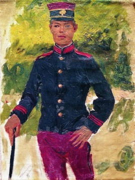 the young soldier parisian style Ilya Repin Oil Paintings